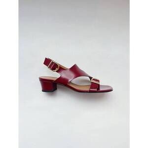 NEW ANNE THOMAS women's kabuki sandal in bordeaux